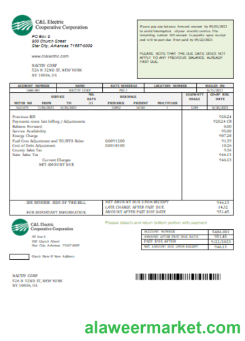 C & L Electric Cooperative Corporation utility business bill,SCR